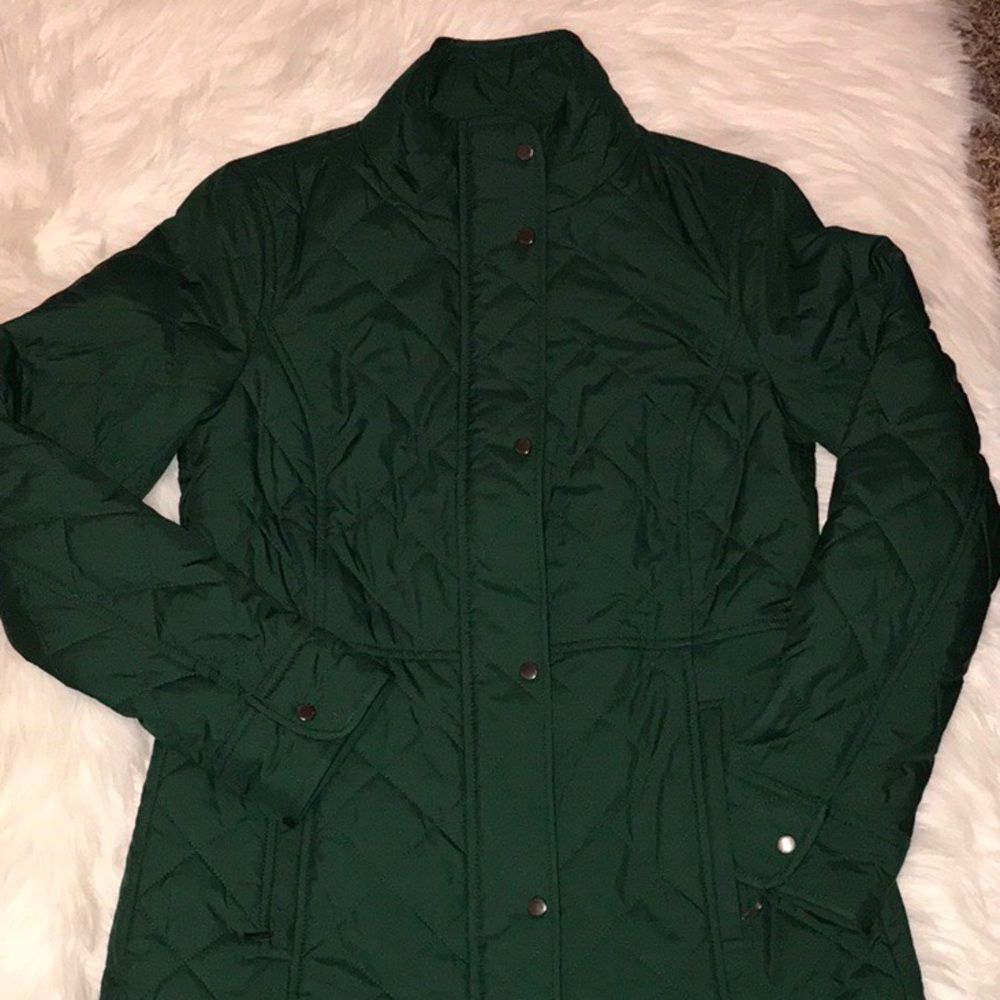 Talbots 100% Polyester Quilted Long Coat